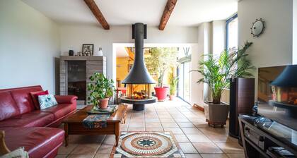 Charming renovated farmhouse with river and forest area