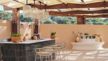 3 bars/lounges, poolside bar, beach bar