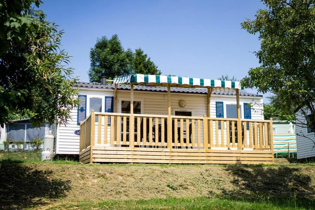 Comfort stacaravan, uitzicht op vallei | Exterieur