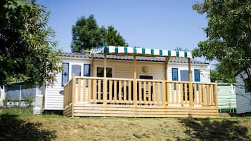 Comfort stacaravan, uitzicht op vallei | Exterieur