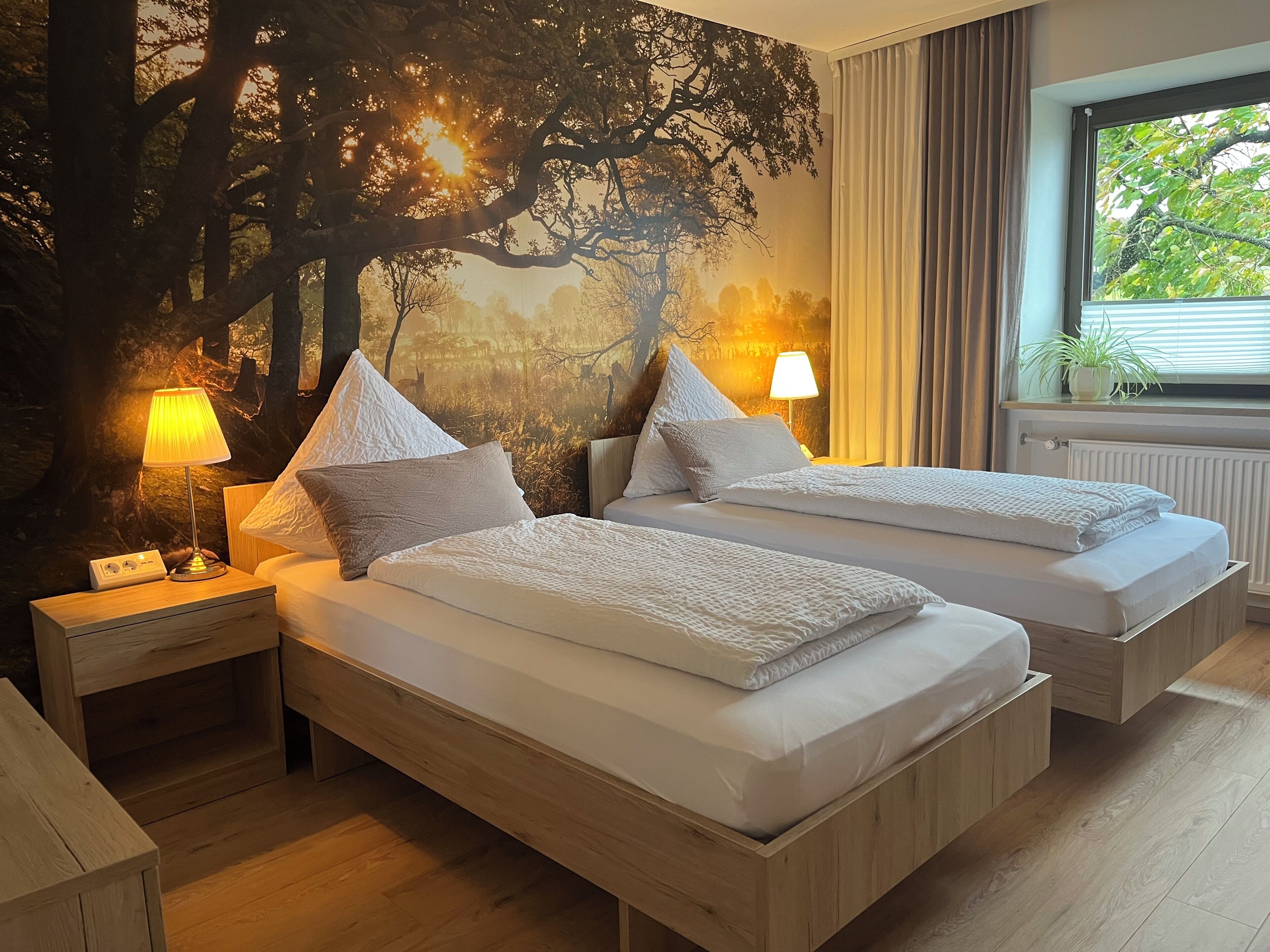 2 habitaciones, tabla de planchar con plancha, wifi y ropa de cama 