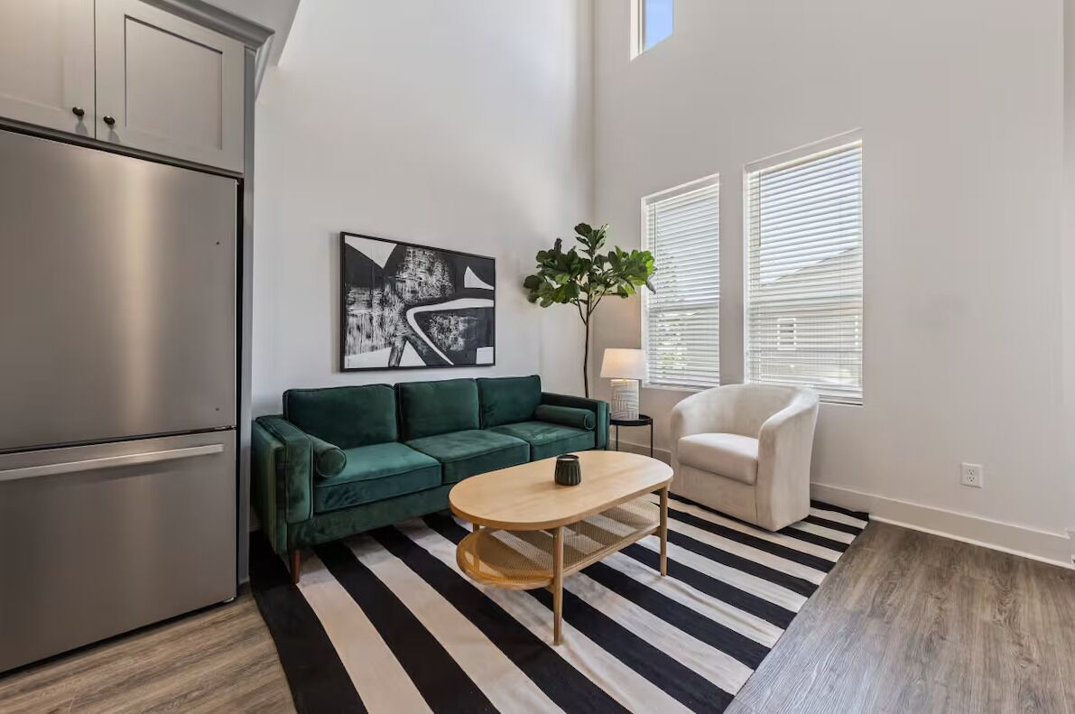 Townhouse – luksus, kjøkken | Oppholdsområde