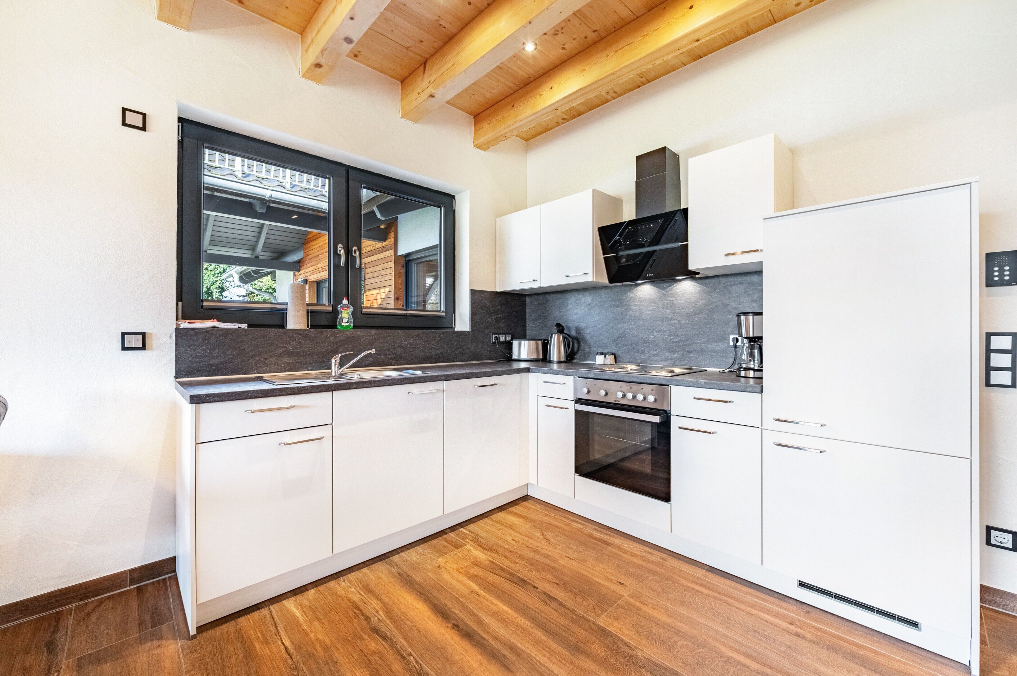 Fridge, oven, stovetop, dishwasher