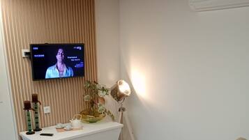 TV, fireplace, DVD player