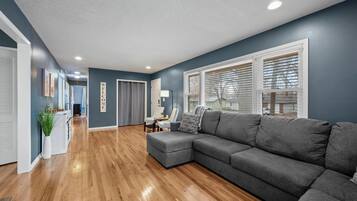 Smart TV, table football, books, stereo