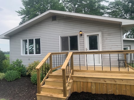 Exterior detail. Carols- A Quiet Country Retreat in Chesaning