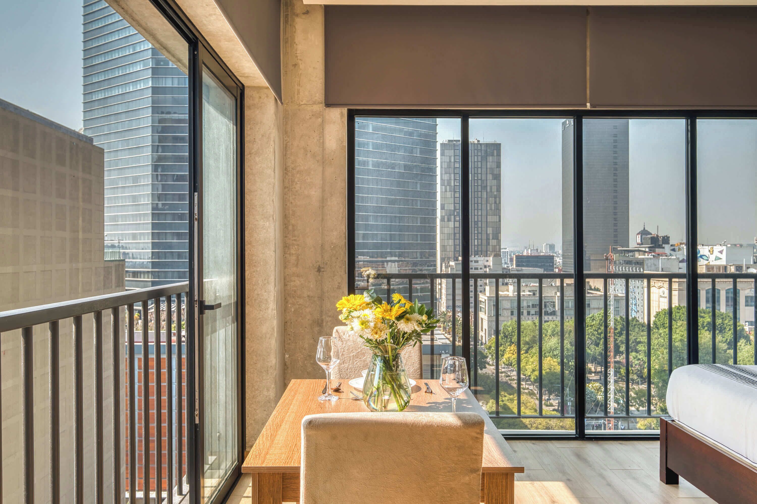 開放式套房, 1 張標準雙人床, 小廚, 城市景 (Juarez 56 1201) | 內部