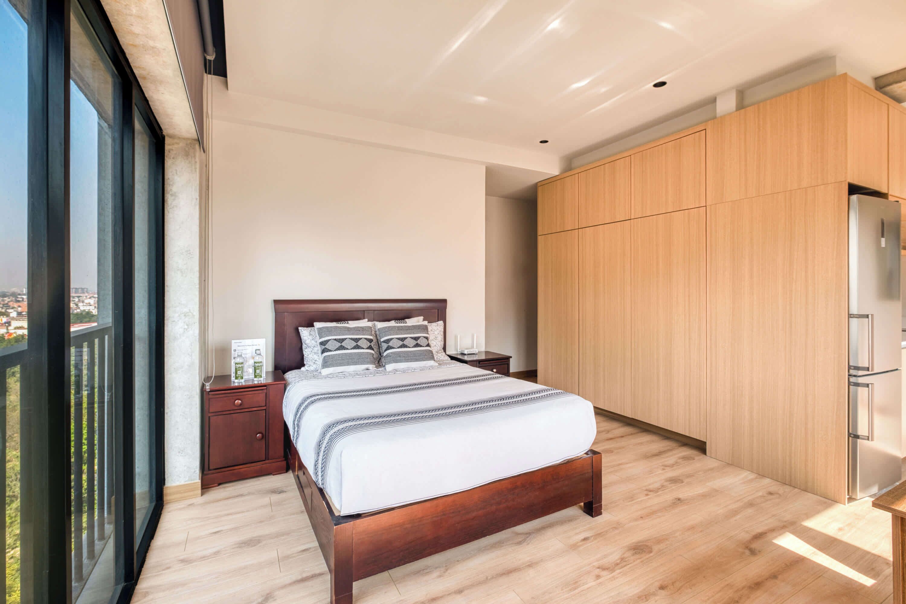 Suite estudio, 1 cama matrimonial, cocineta, vista a la ciudad (Juarez 56 1201) | 1 habitación, decoración personalizada y muebles diferentes 