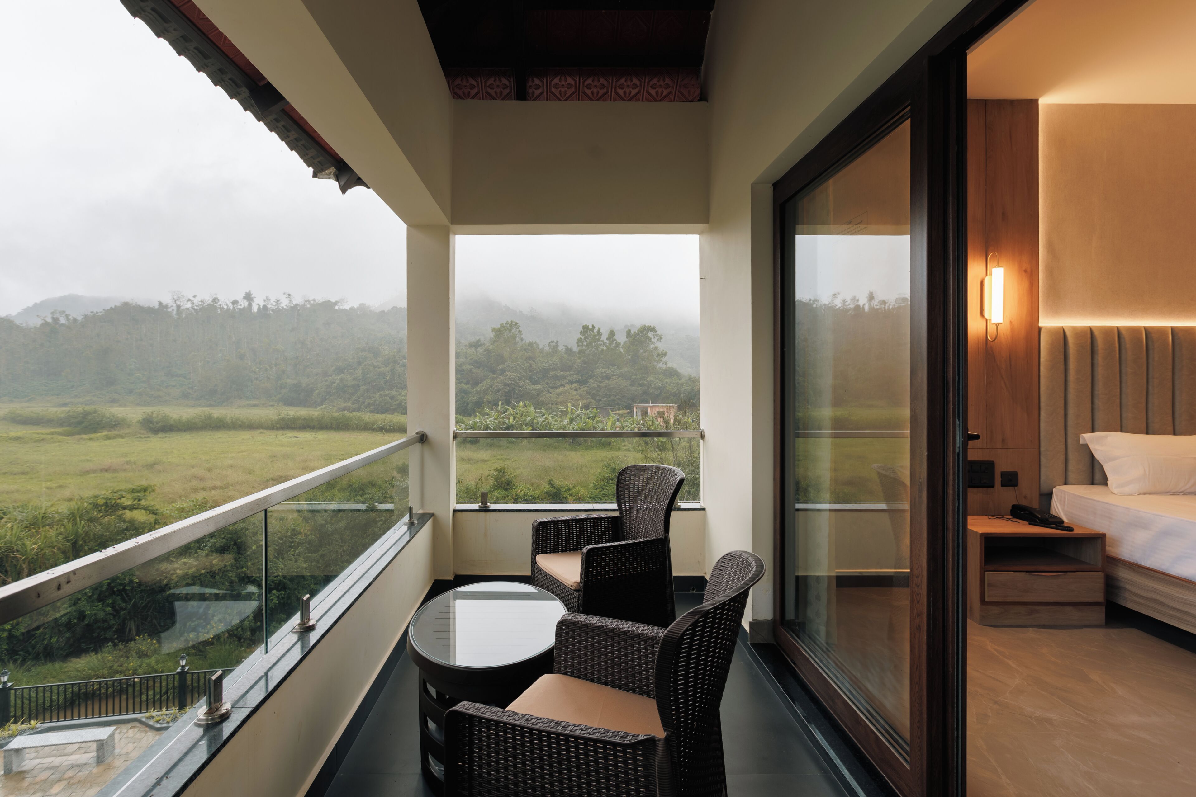 Premier-Doppelzimmer, Balkon, Talblick | Blick vom Balkon