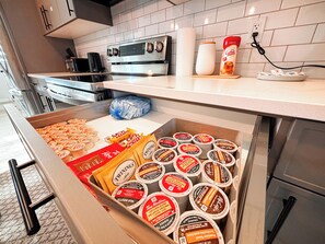 Microwave, oven, stovetop, dishwasher