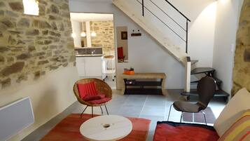 Televisión, chimenea, reproductor de DVD