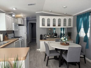 Microwave, oven, stovetop, dishwasher