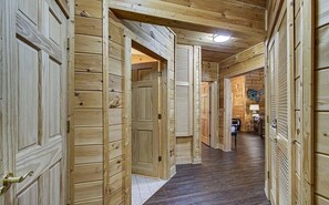 Interior - Serenity Falls Log Cabin Hot Tub,Creek,Fireplace,Pool in charming Gatlinburg (Gatlinburg)