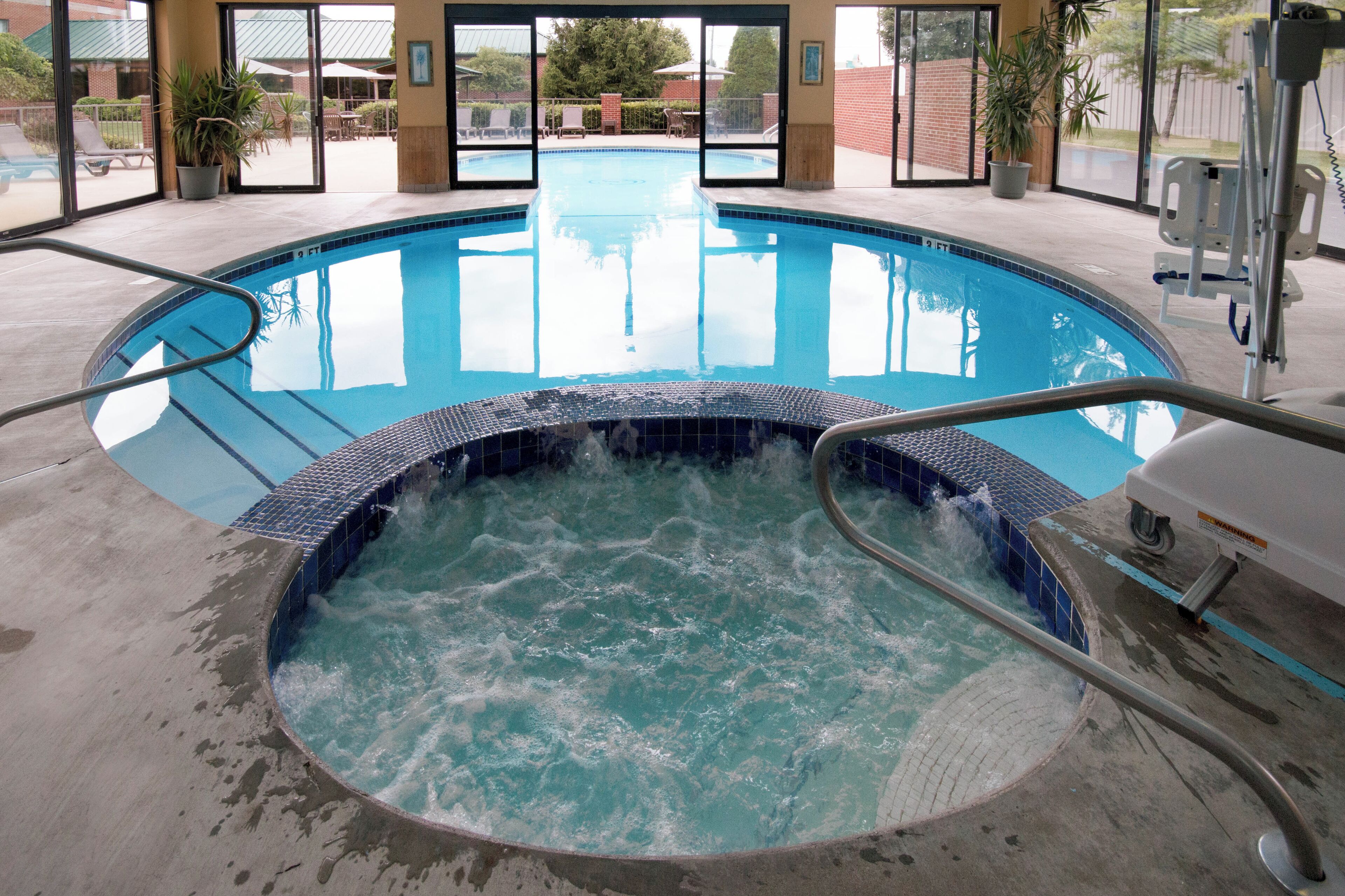 Indoor pool, seasonal outdoor pool