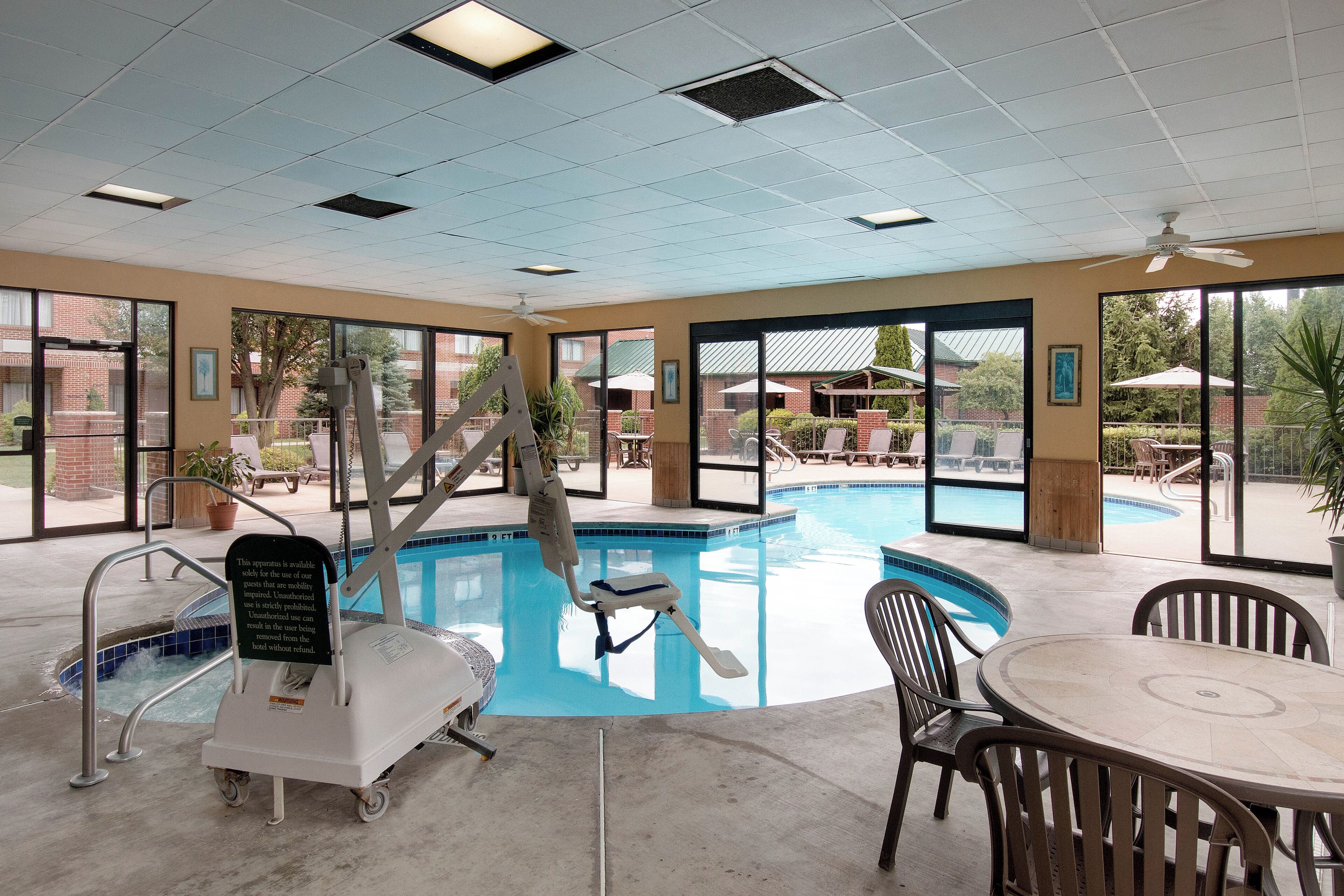 Indoor pool, seasonal outdoor pool
