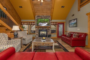 Chalet, Multiple Beds, Pool Access, Mountain View (Sweet Baby James) | Living area - Sweet Baby James (Gatlinburg)