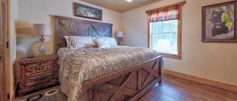 小木屋, 多張床, 熱水浴缸, 山景 (Break Time) | 5 間睡房、獨特設計、獨特裝修、床單