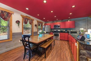 Chalet, Multiple Beds, Pool Access, Mountain View (Aqua Paradise) | Private kitchen - Aqua Paradise (Gatlinburg)