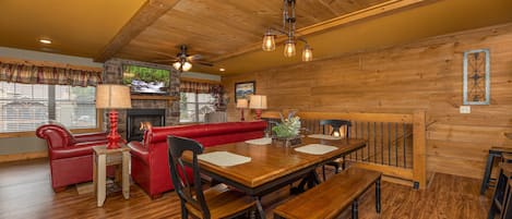 Cabin, Multiple Beds, Hot Tub, Mountain View (Moonshine Manor) | 2 bedrooms, individually decorated, individually furnished, bed sheets