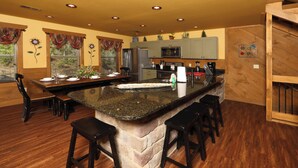 Chalet, Multiple Beds, Pool Access, Mountain View (Dive Right In) | Private kitchen - Dive Right In (Gatlinburg)