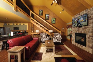 Chalet, Multiple Beds, Pool Access, Mountain View (Dive Right In) | Living area - Dive Right In (Gatlinburg)