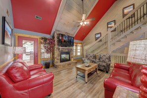 Chalet, Multiple Beds, Pool Access, Mountain View (Blue Lagoon Cinema) | Living area - Blue Lagoon Cinema (Gatlinburg)