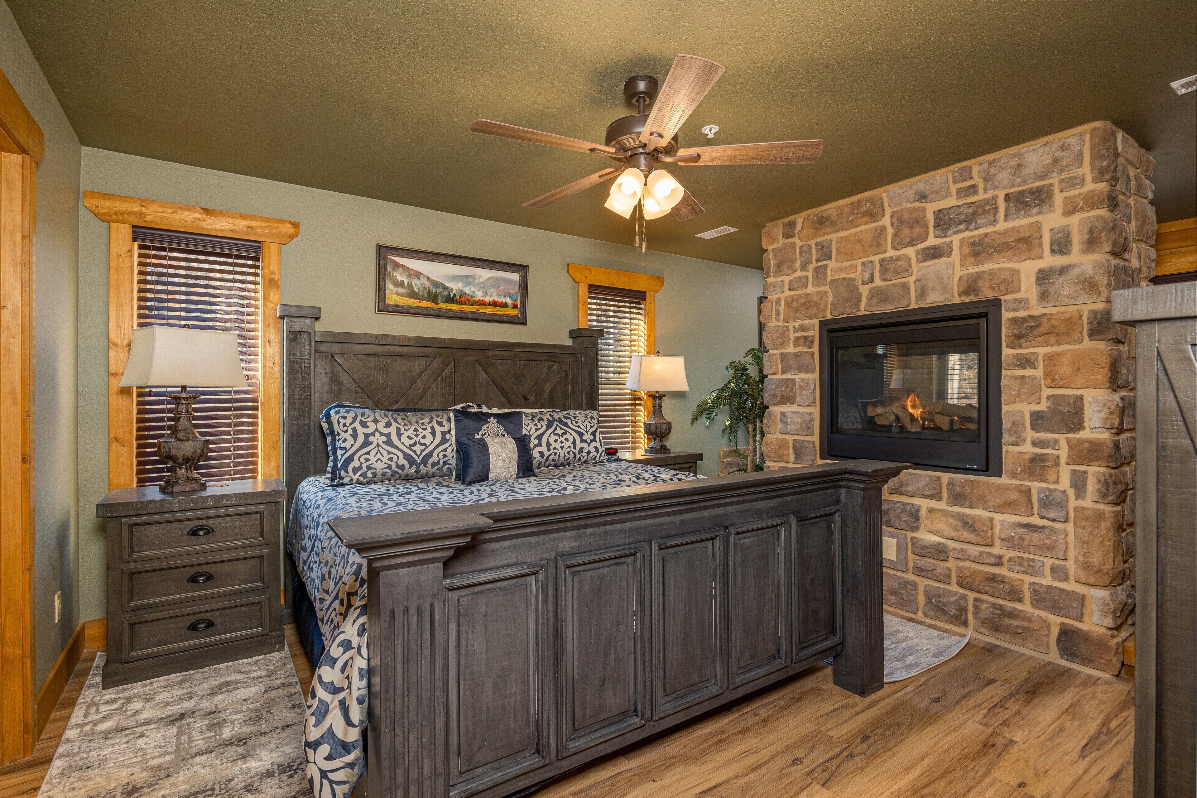 샬레, 침대(여러 개), 수영장 이용 (Fireside Retreat) | 6 개의 침실, 각각 다른 스타일의 인테리어, 각각 다르게 가구 비치, 침대 시트