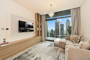 Smart TV, ping pong - Curated High Floor1BR+Sofa Bed Water View Peninsula1 (Dubai)