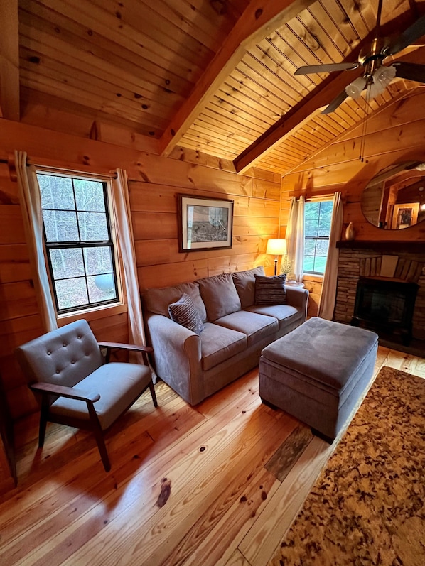 Smart TV, books - Nolichucky Nook-Cozy, Riverfront Cabin! (Erwin)