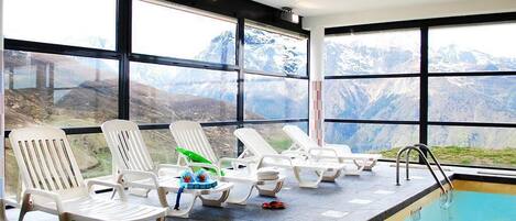 Indoor pool, a heated pool