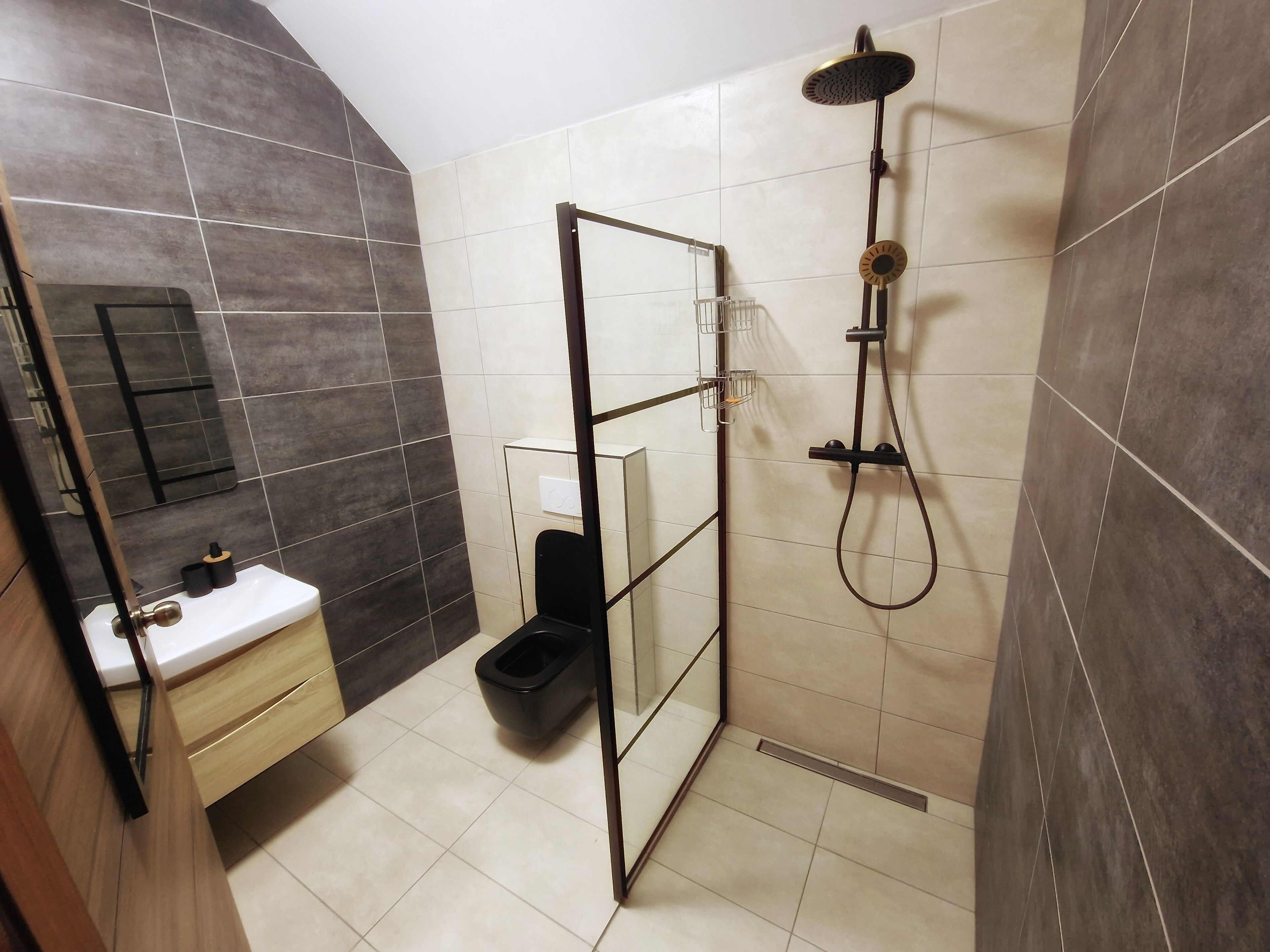 Hair dryer, towels, toilet paper