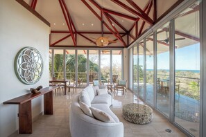 Living area - Stunning Ocean View at Kahakai House in Guiones (Nosara)