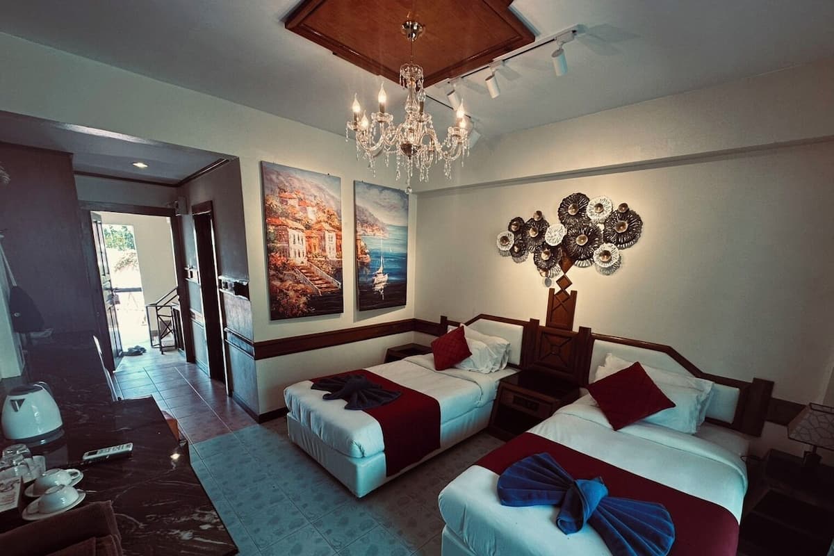 Desk, laptop workspace, free WiFi