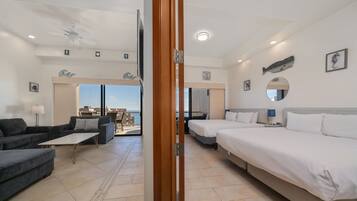 In-room safe, laptop workspace, blackout drapes, soundproofing