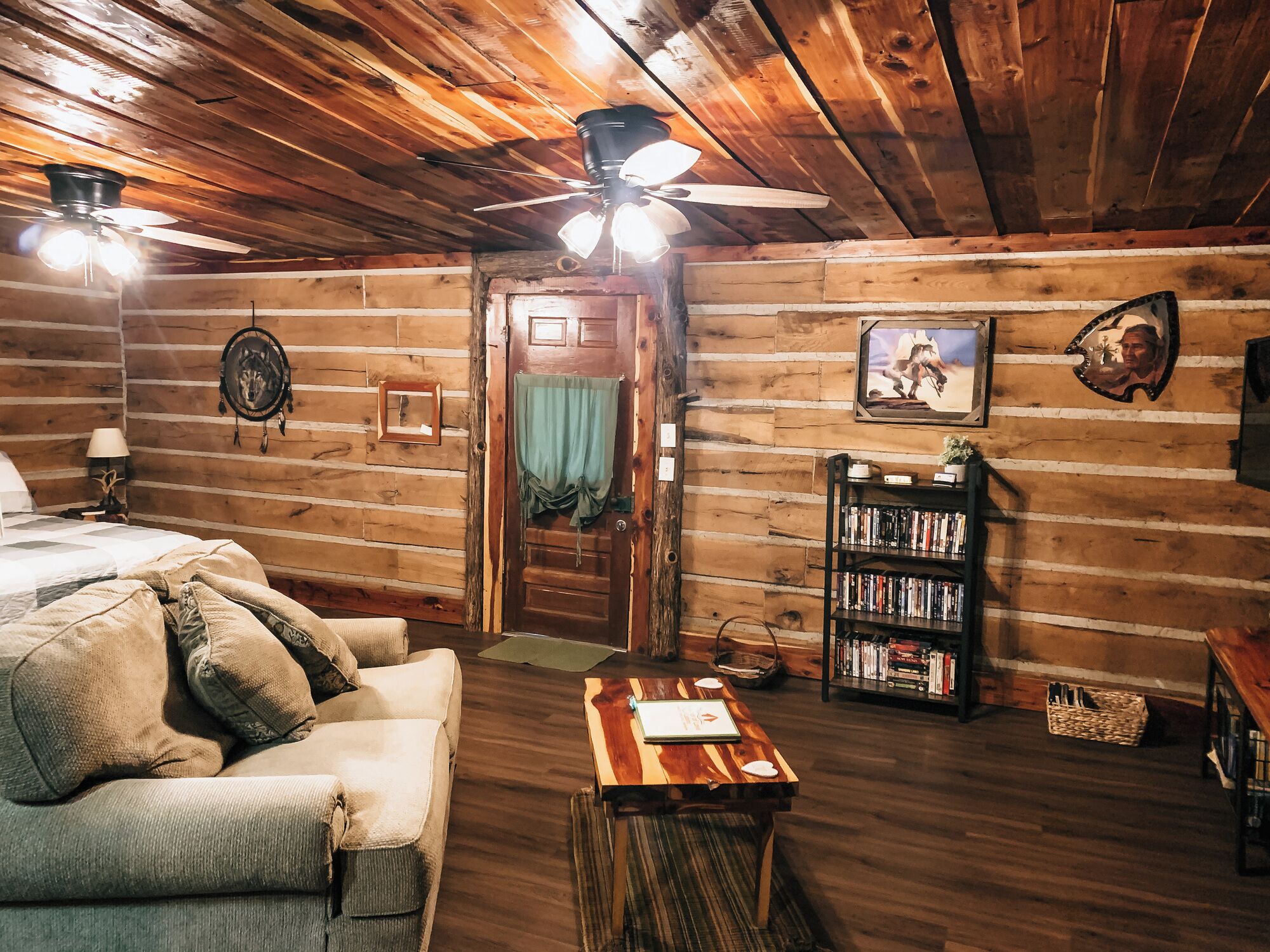 Fireplace, DVD player