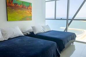 4 bedrooms, bed sheets - Spectacular Ocean View - Infinito Building 1802 (Cartagena)