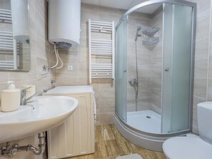 Hair dryer, towels, soap, toilet paper - Cousy apartment with big yard  (Skopje)