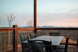 Outdoor dining - 10 min from Buffalo River! Mountain View Cabin w/ Hot Tub + SLIDE + Movie Room (Jasper)