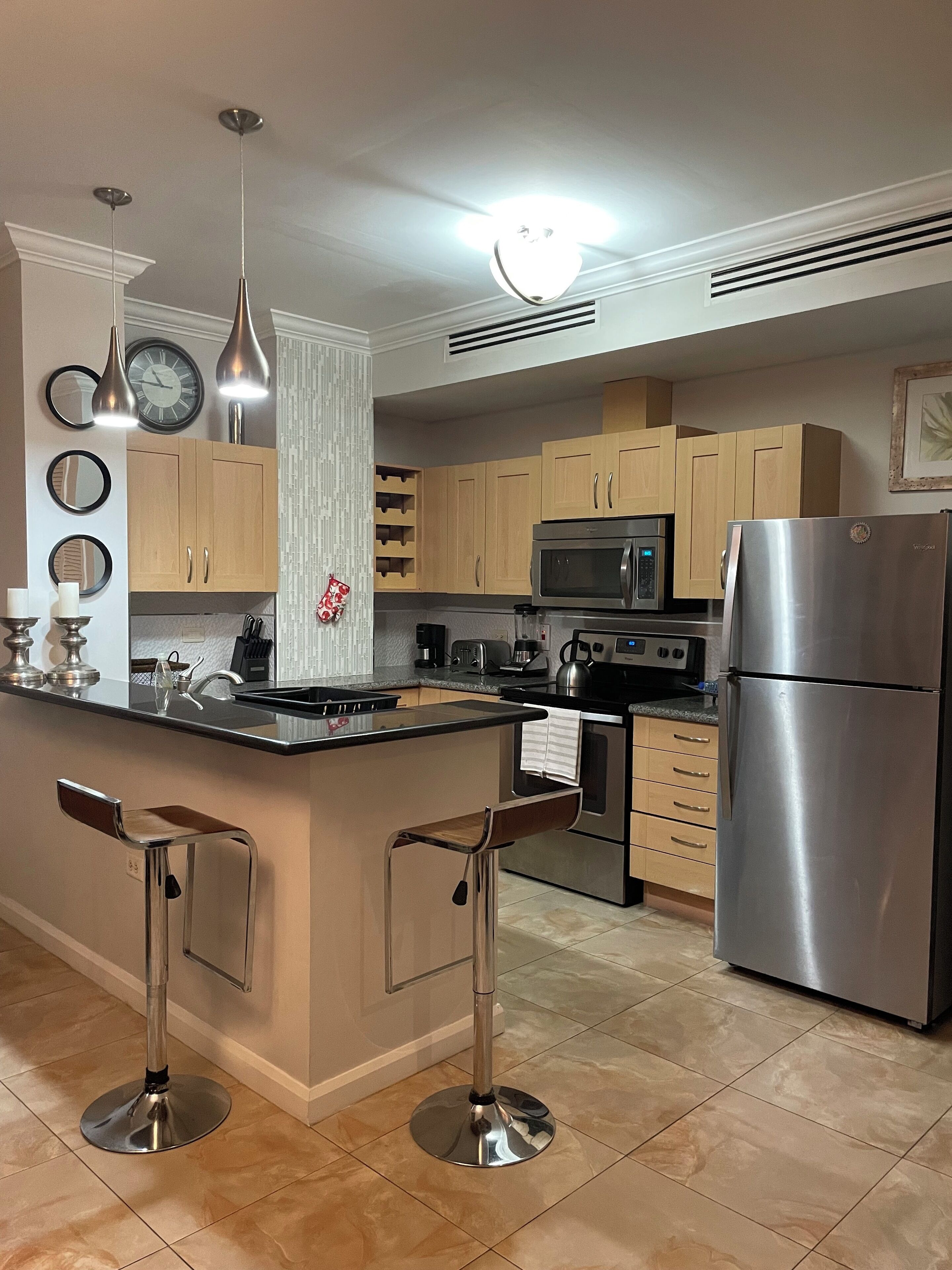 Microwave, oven, stovetop, dishwasher