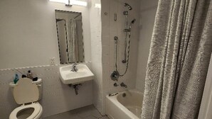 A bathroom with a toilet, sink, and bathtub. - Long term,1 bdr/apt in BRKL Barklay Ctr,move-out Oct1st, availableNOW,3,450month (Brooklyn)