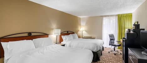 Standard Double Room, 2 Queen Beds, Non Smoking | Blackout drapes, iron/ironing board, WiFi (free), bed sheets
