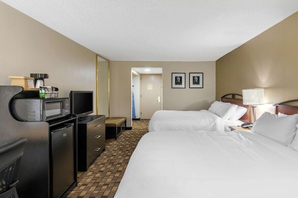 Standard Double Room, 2 Queen Beds, Non Smoking | Blackout drapes, iron/ironing board, free WiFi, bed sheets