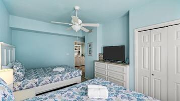 Desk, iron/ironing board, travel crib, WiFi