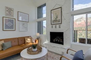 TV, fireplace, stereo - Insane Views! Modern Home with Private Hot Tub! (Sedona)