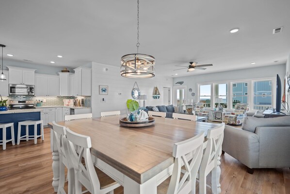Dining - Ocean Views with Heated Pool! One Row from Beach! (Oak Island)