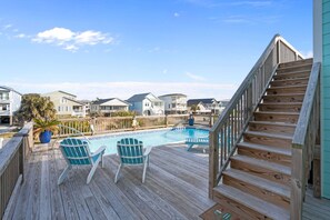 Pool - Ocean Views with Heated Pool! One Row from Beach! (Oak Island)