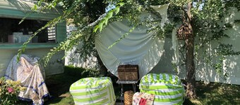 Cozy vintage camper in serene Caldwell