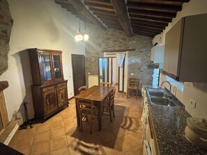 Fridge, oven, stovetop, cookware/dishes/utensils