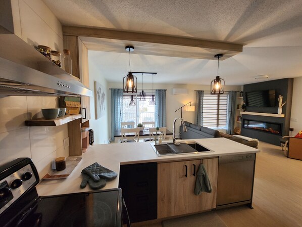 Microwave, oven, stovetop, dishwasher