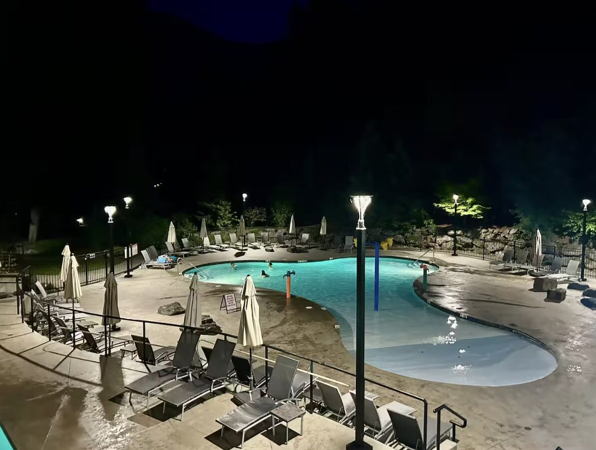 Piscine extérieure, piscine chauffée